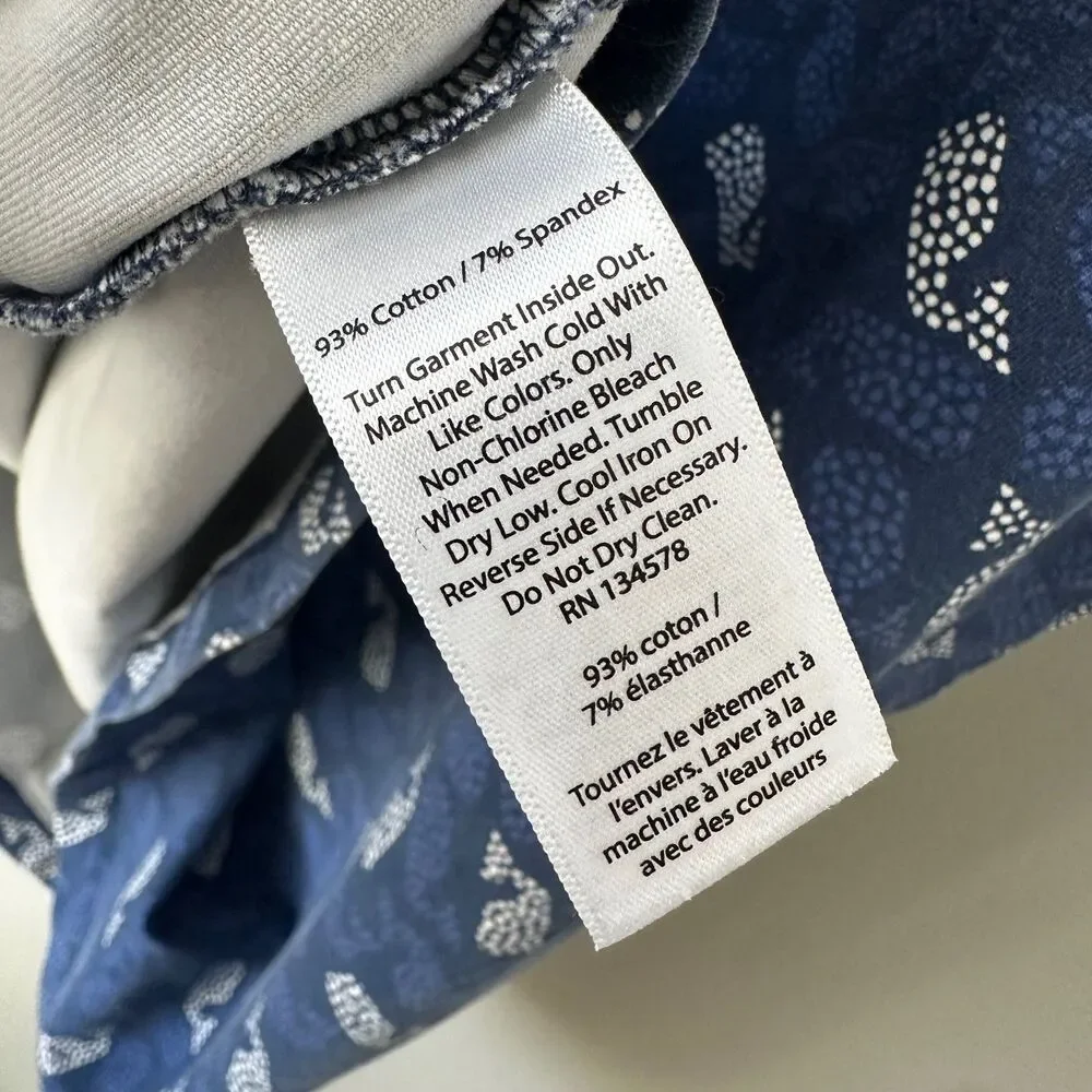 Vineyard Vines 3/4 Sleeve Whale Dress Girls Large 14